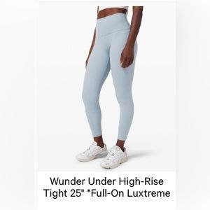 Lululemon Wunder Under 25” leggings Chambray